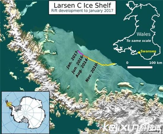 南极洲冰架产生巨大裂缝曝光UFO基地 坏消息!